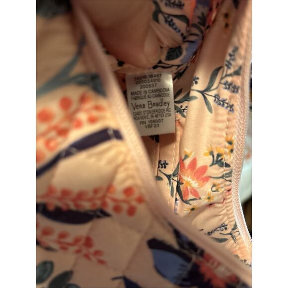 Vera Bradley Frannie Mini Crescent Crossbody Purse In Paradise Coral - Picture 3 of 5